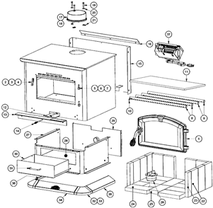Part Location Diagram of 40292A US Stove Company Flue Collar